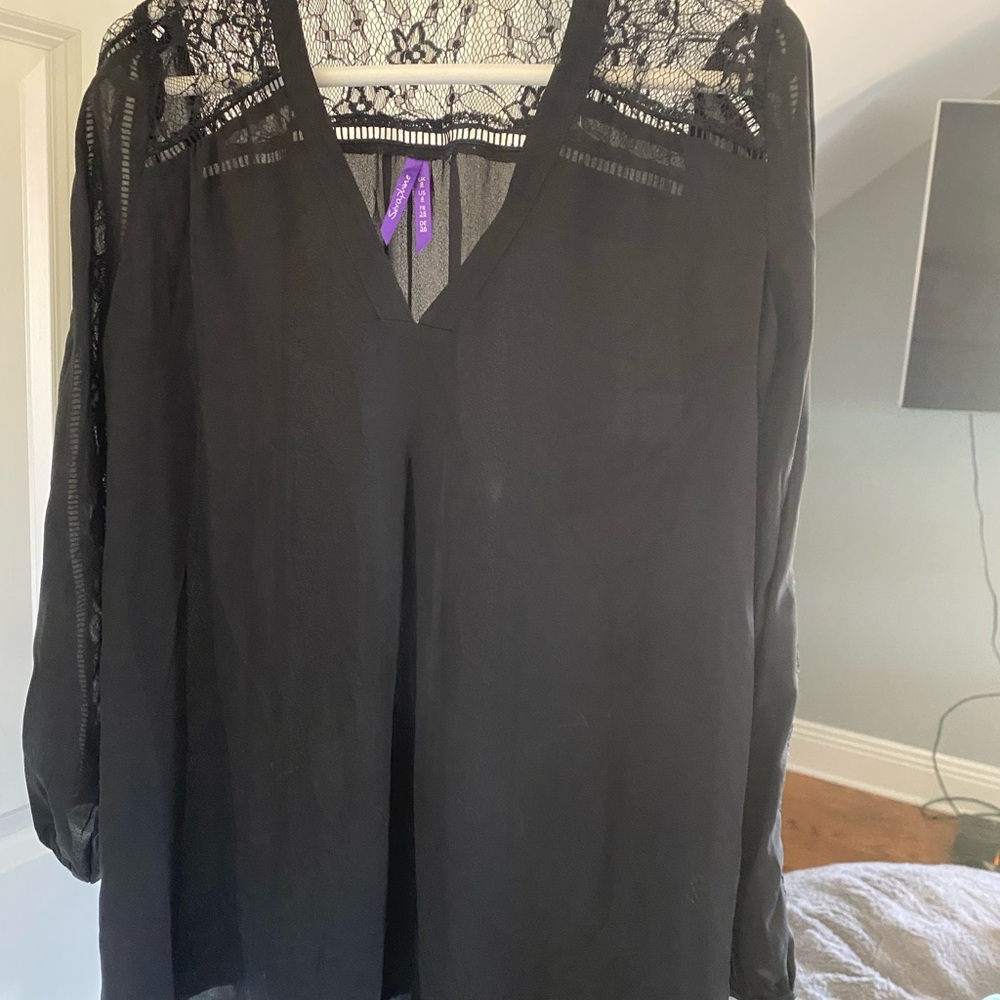 Torrid Black Lace Blouse